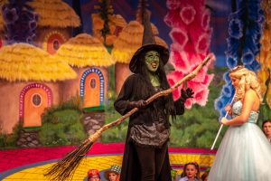 Maria Salamone as the Wicked Witch of the West in the Wizard of Oz.