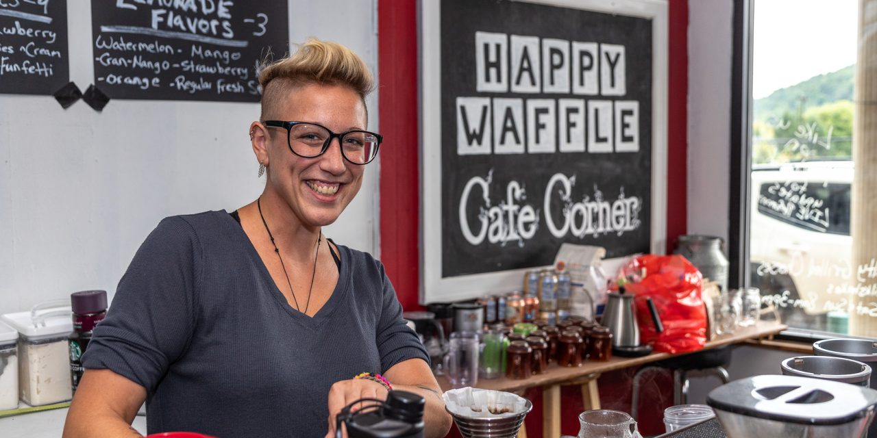 The Universe starts and ends at the Happy Waffle