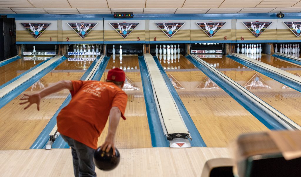 Photo by Dave Warner - The Friday Niters Bowling league.
