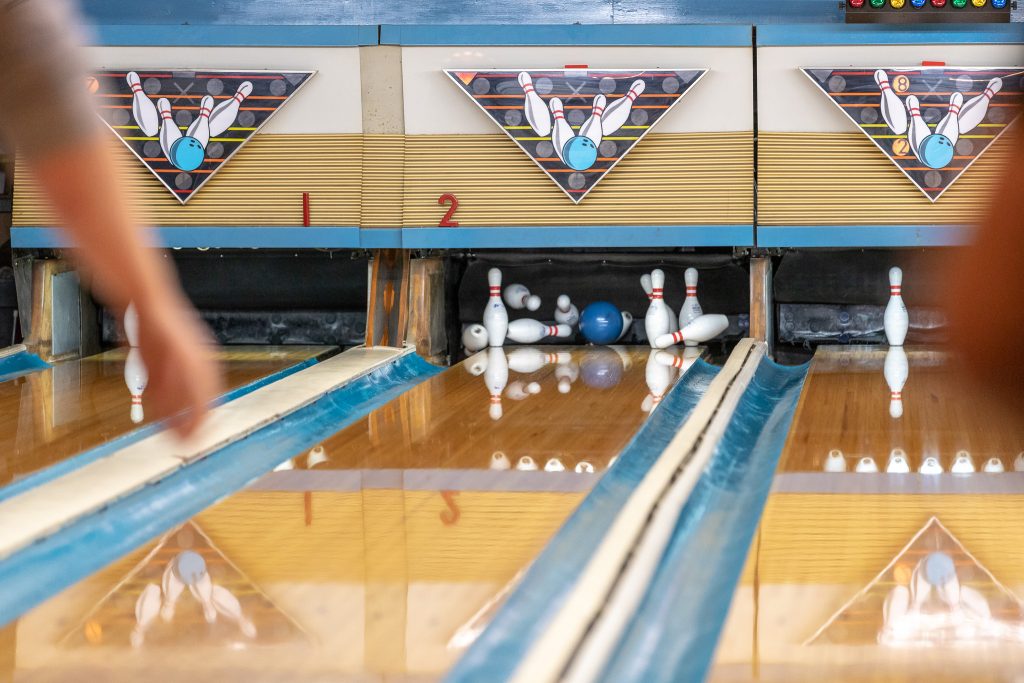 Photo by Dave Warner - The Friday Niters Bowling league.