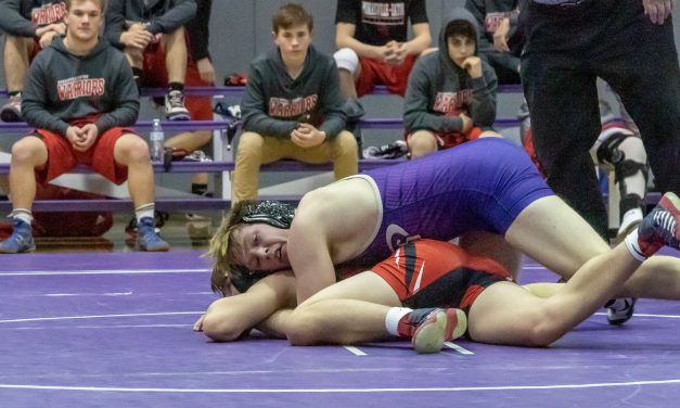 Mounties Varsity Wrestling action from Monday night