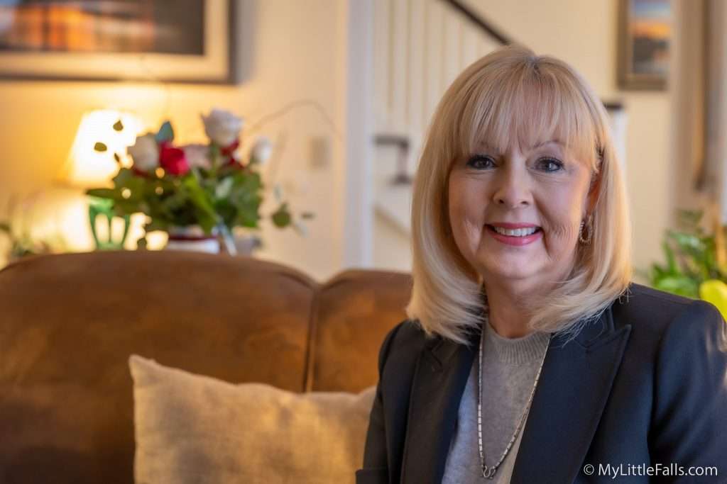 Deborah A. Kaufman at home in her living room.
