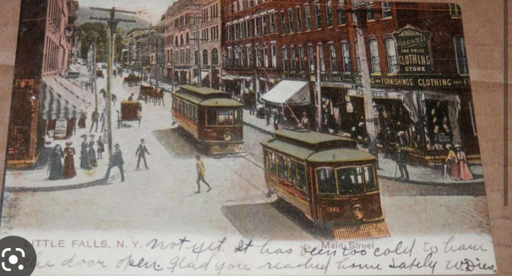 Little Falls Trolley - photo likely taken around 1910