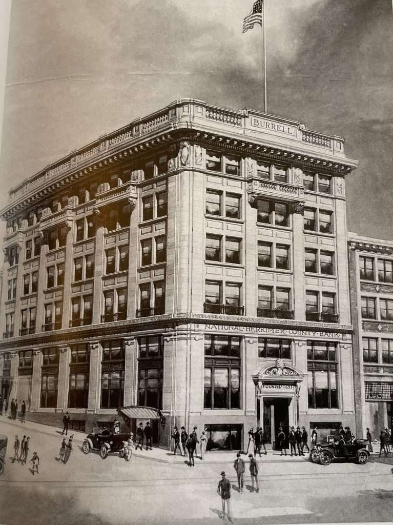 The busy Burrell Building opened in1917.
