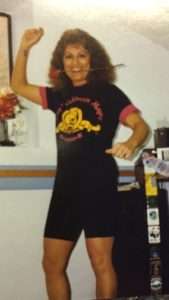 Working out on her 40th birthday