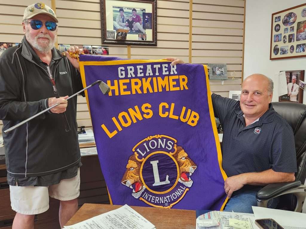 Photo submitted - Left to Right - Ray Lenarcic and Rudy Scialdo, President of the Lions Club.