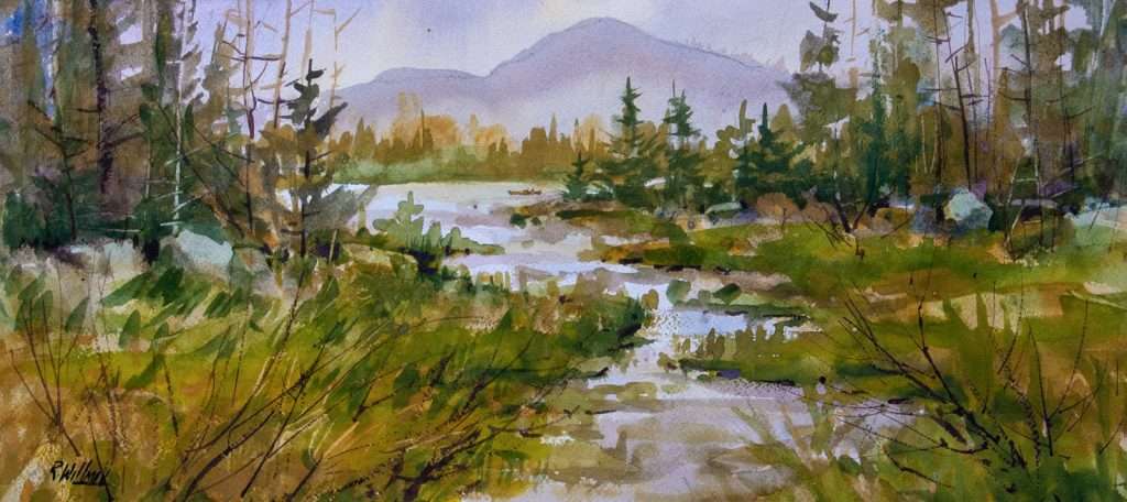 Image: “Adirondack Morning” a painting by Bob Willman