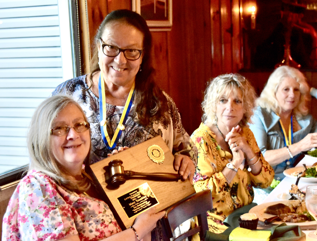 L-R, Mary Trombley, President, Barb Smith, Secretary, Stephanie Proulx, Assistant Treasurer, and Patricia Talaba, Membership Chair. 