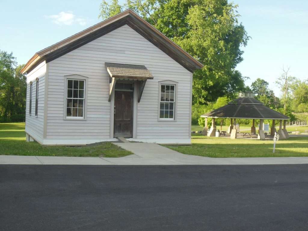 A Car and Truck Show June 8 at the German Flatts Town Park will benefit the project to restore the 1840s schoolhouse at the park. The schoolhouse was moved from Shoemaker Hill to the town park in 2011. Photo by Donna Thompson