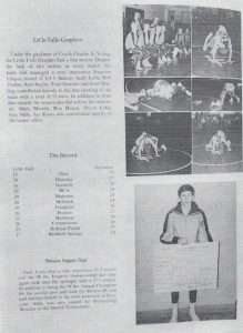 1970 wrestling team with sectional champ and 4th place state finisher Andy Little.