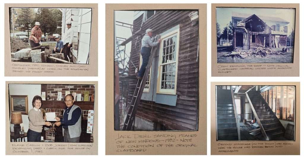 mages from the Society’s display. The Restoration Process was meticulously documented by Elaine Carlin. Photos courtesy of Salisbury Historical Society.