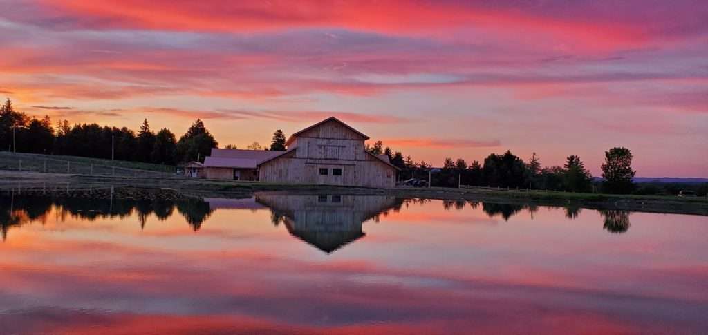 Sunset at Rustic Ties. Photo used with permission from Rustic Ties.
