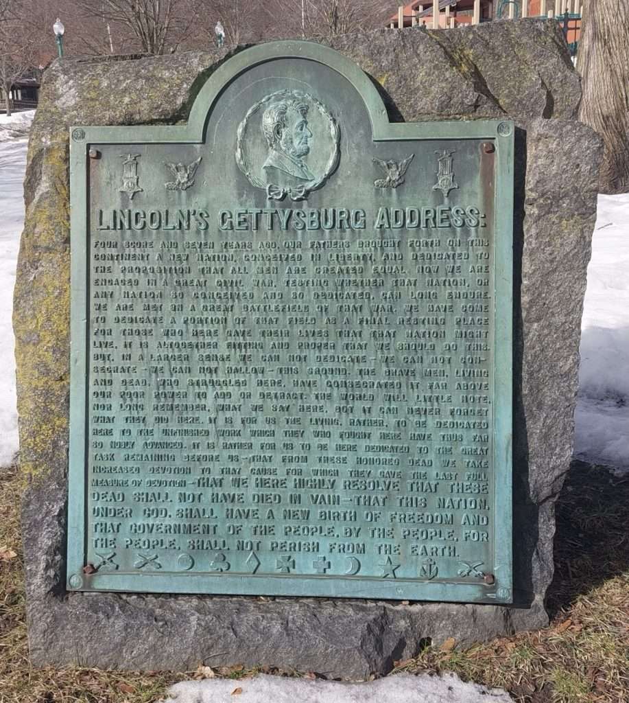 Photo submitted - Gettysburg Address monument located in Ward Square.