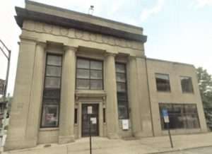 The Berkshire Bank Building at the corner of West Main and Ann Street.
