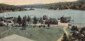 A view from the Forge House - The docks of the Fulton Navigation Company were located along the edge of the Old Forge Pond.
